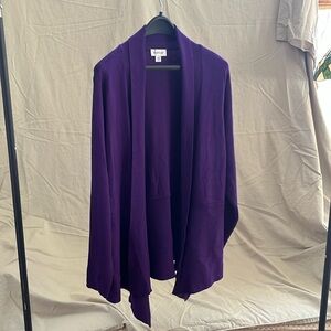 Avenue cardigan sweater, beautifully purple, size 18/20